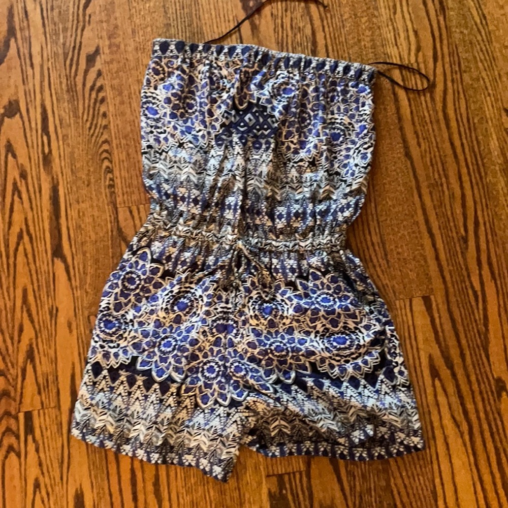 Blue Based pattern Romper